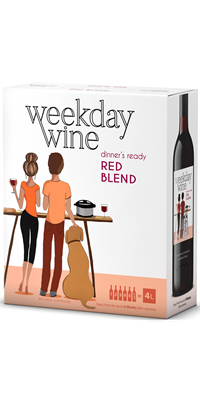 ICB Weekday Wine Red Blend  4x4L
