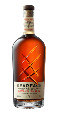 Bearface 7YO Triple Oak Canadian Whisky NEW (Elementally Aged Label/Liquid) 12x750ml
